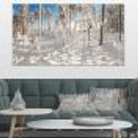 Winter Snow Covered Wood  Canvas Wall Art