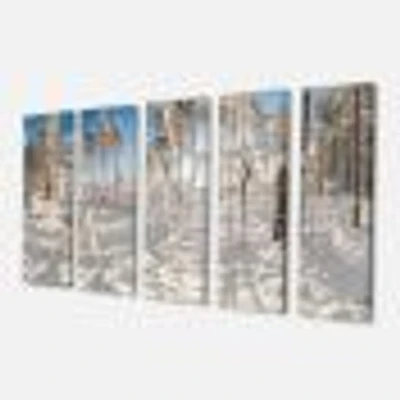 Winter Snow Covered Wood  Canvas Wall Art