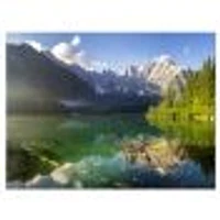 Toile « Green Mountain Lake the Alps »