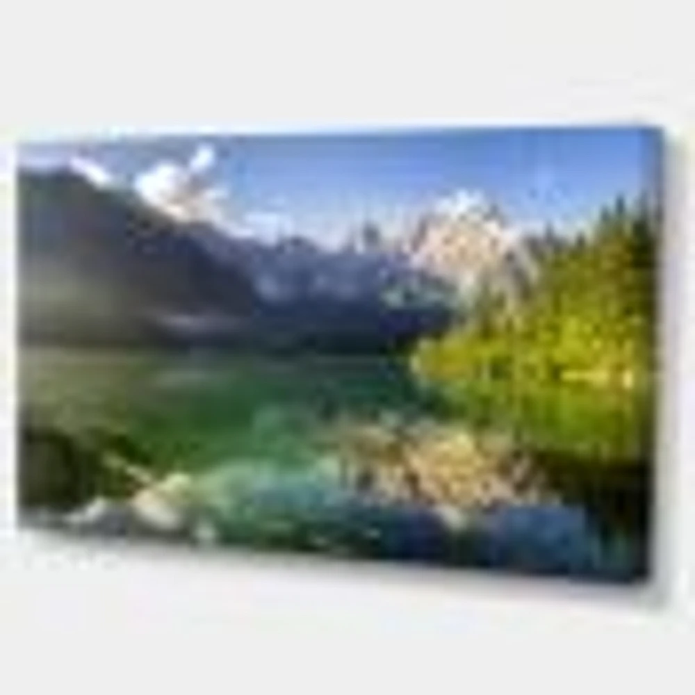 Green Mountain Lake the Alps  Wall Art