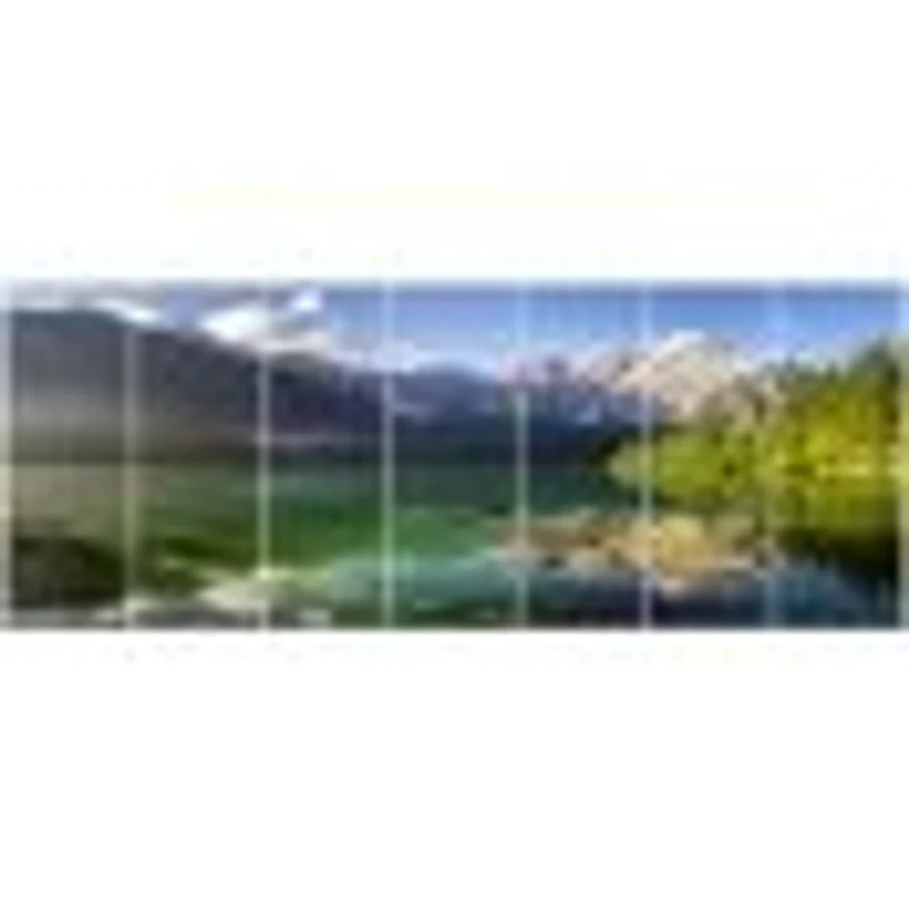 Toile « Green Mountain Lake the Alps »