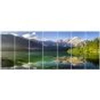 Toile « Green Mountain Lake the Alps »