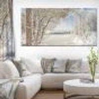 Lake Winter Woods  Wall Art