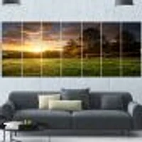 Fenced Ranch at Sunrise  Wall Art