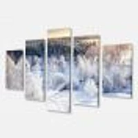Beautiful Winter Panorama Canvas Wall Art Panels