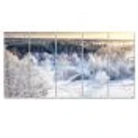 Beautiful Winter Panorama Canvas Wall Art Panels