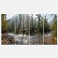 Mountain River Panorama 4 Canvas Wall Art