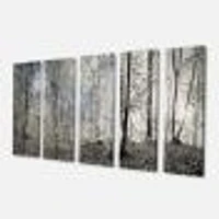 Dark Morning the Forest 4 Canvas Wall Art