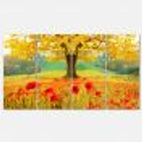 Beautiful Autumn Yellow Tree  Canvas Wall Art