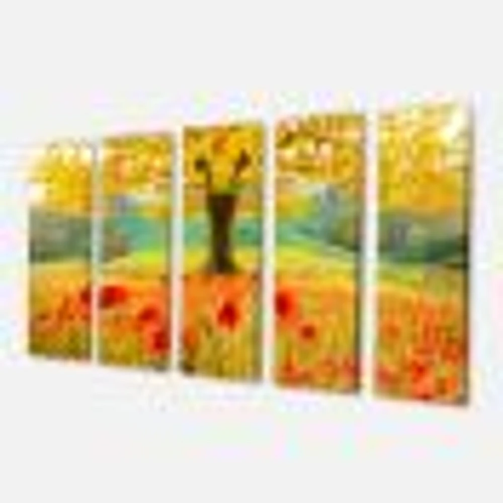 Beautiful Autumn Yellow Tree  Canvas Wall Art