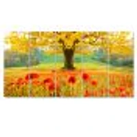 Beautiful Autumn Yellow Tree  Canvas Wall Art