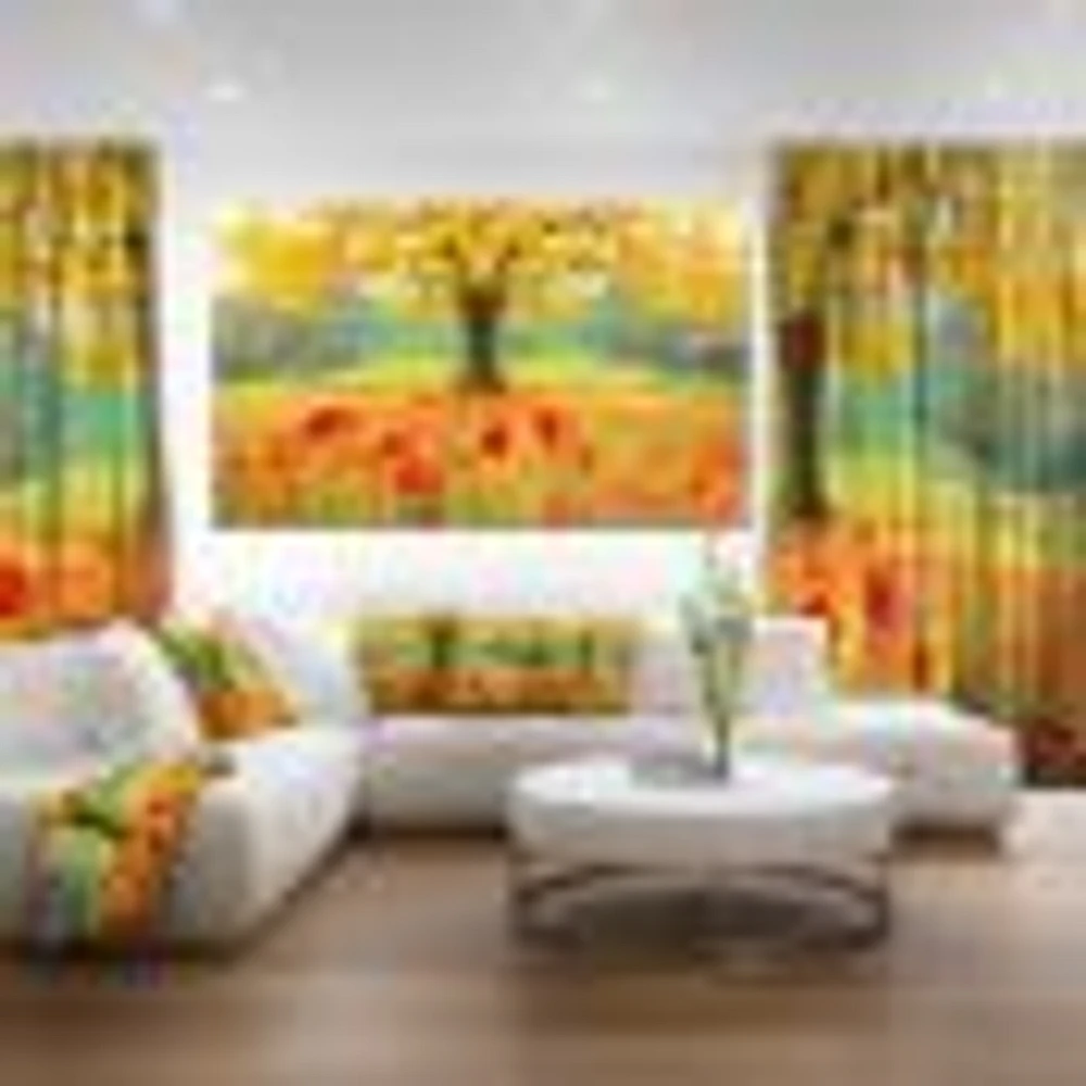 Beautiful Autumn Yellow Tree  Wall Art