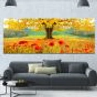 Beautiful Autumn Yellow Tree  Wall Art