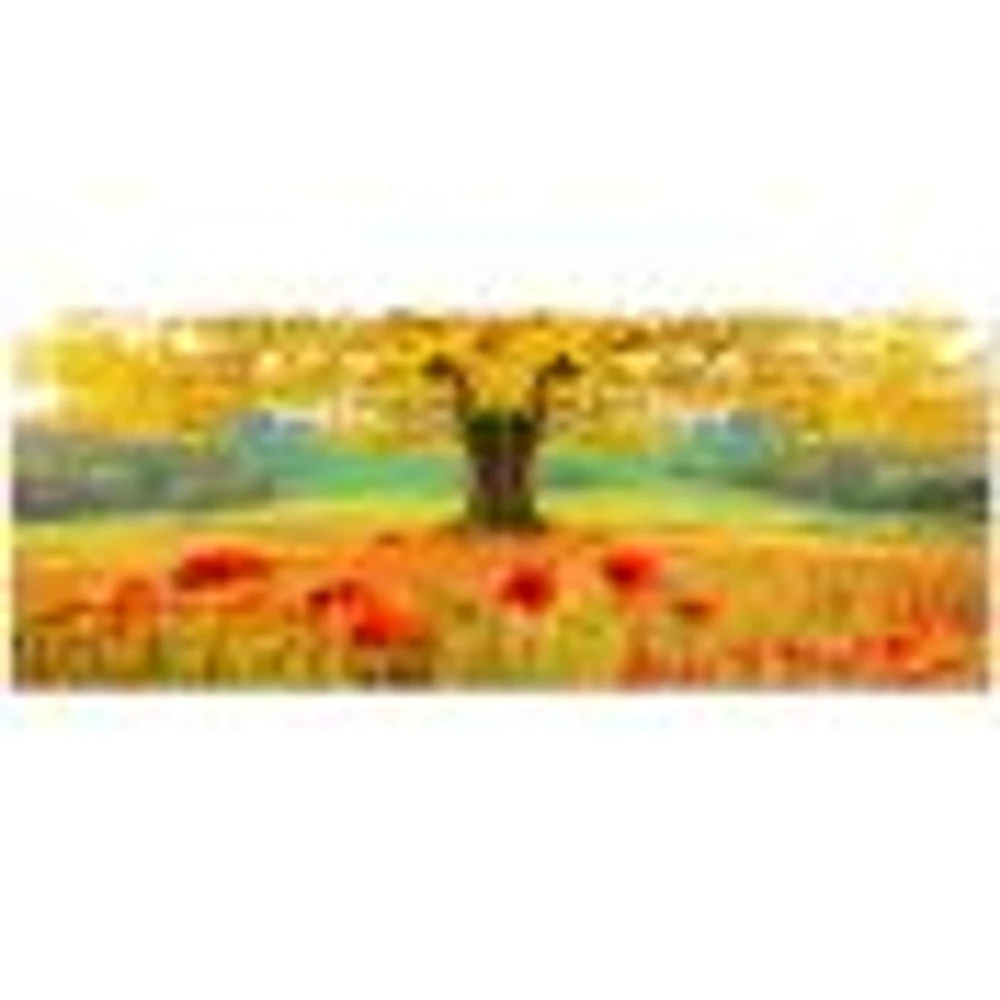 Beautiful Autumn Yellow Tree  Wall Art