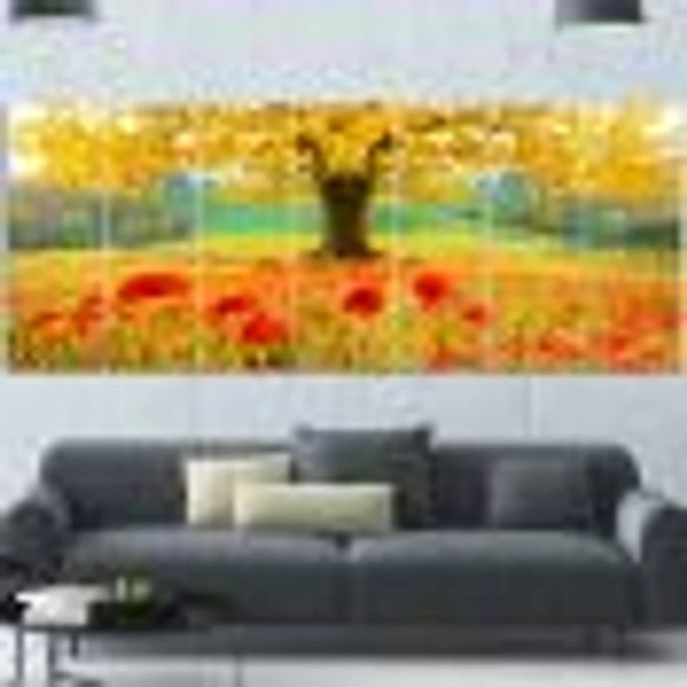 Beautiful Autumn Yellow Tree  Wall Art