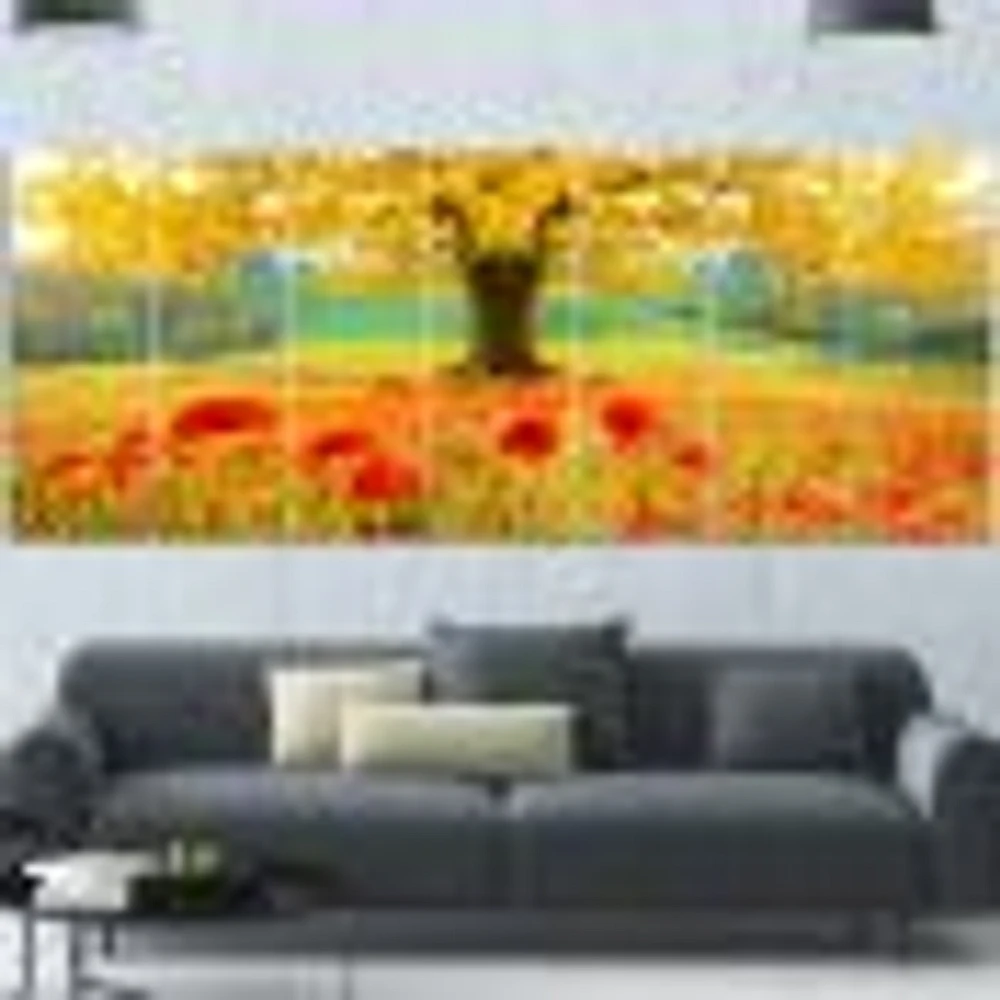 Beautiful Autumn Yellow Tree  Wall Art