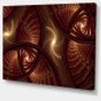 Brown Symmetrical Fractal Pattern  Wall Art