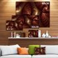 Brown Symmetrical Fractal Pattern  Wall Art