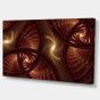 Brown Symmetrical Fractal Pattern  Wall Art