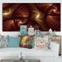 Brown Symmetrical Fractal Pattern  Wall Art