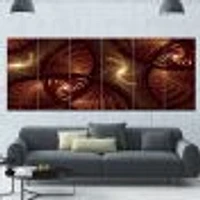 Brown Symmetrical Fractal Pattern  Wall Art