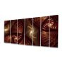 Brown Symmetrical Fractal Pattern  Wall Art