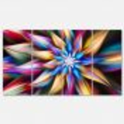 Exotic Multi Color Flower Petals  Canvas Wall Art