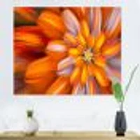 Massive Orange Fractal Flower  Canvas Art Print