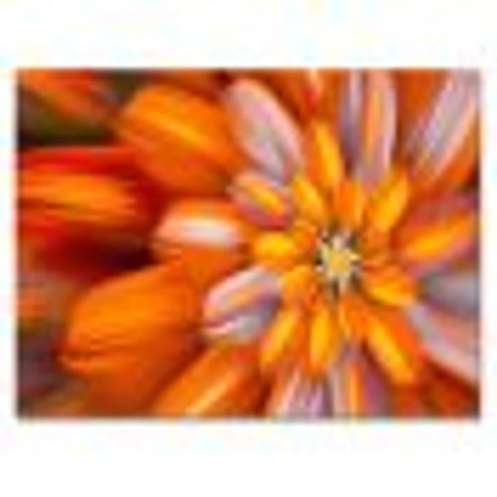 Massive Orange Fractal Flower  Canvas Art Print