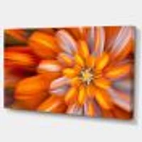 Massive Orange Fractal Flower  Canvas Art Print