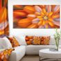 Massive Orange Fractal Flower  Canvas Art Print