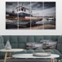 Old Fishing Boat Canvas Wall Art Panels