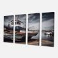 Old Fishing Boat Canvas Wall Art Panels