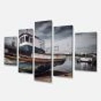 Old Fishing Boat Canvas Wall Art Panels