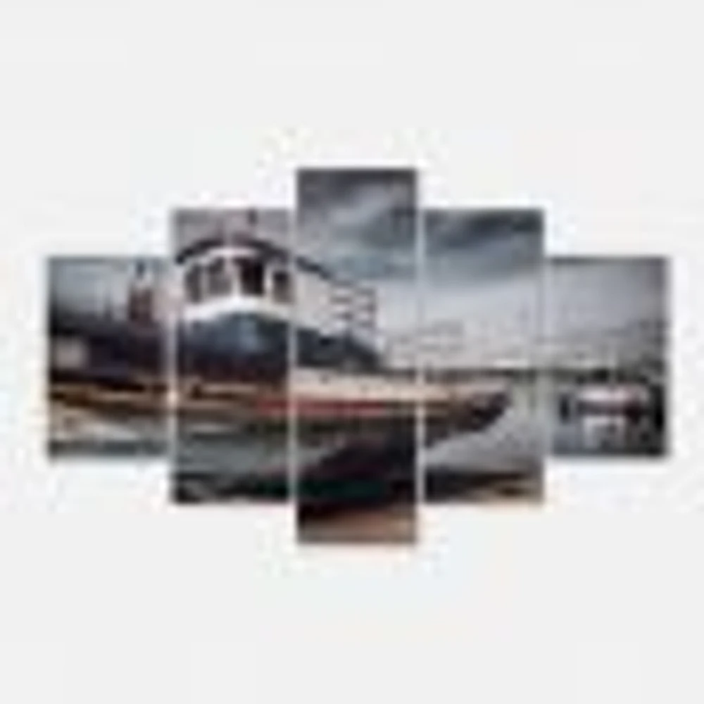 Old Fishing Boat Canvas Wall Art Panels