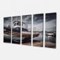 Old Fishing Boat Canvas Wall Art Panels