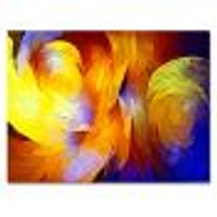 Yellow Fractal Abstract Pattern  Canvas