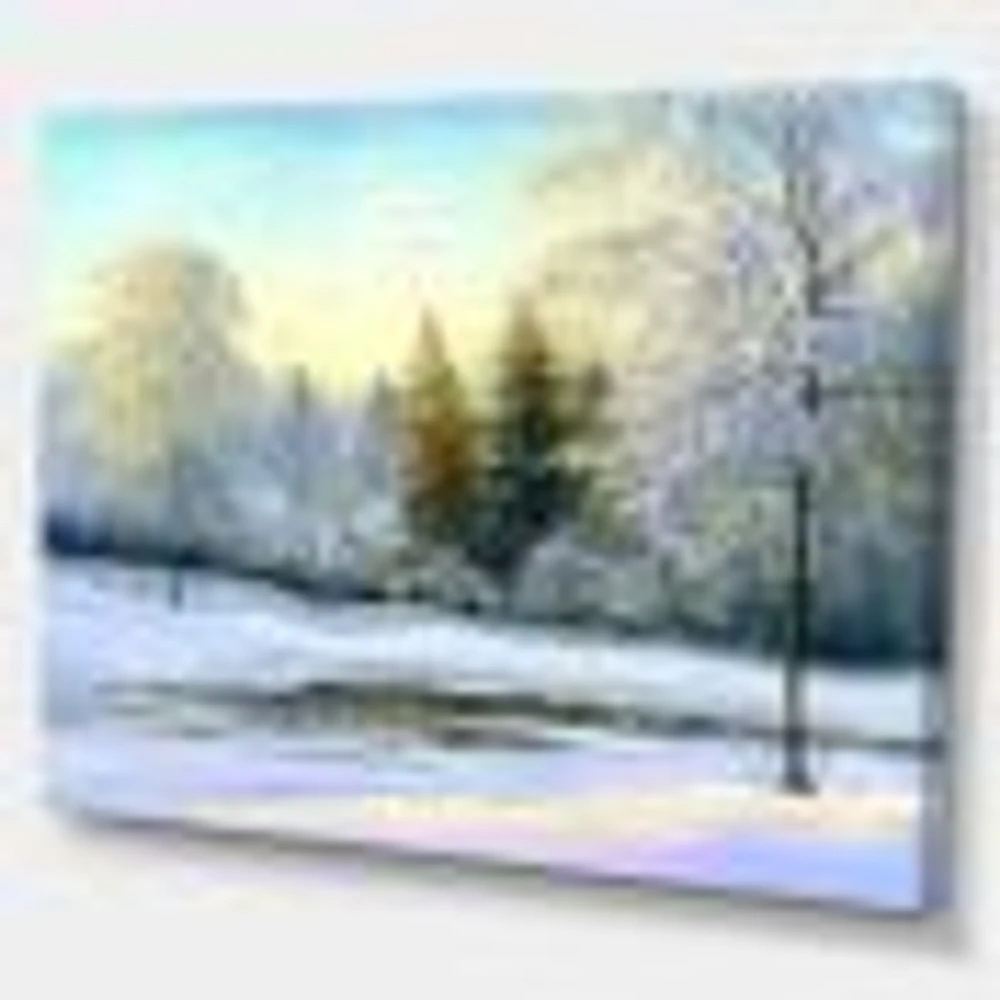 Toile « Beautiful Scenery Winter Forest »