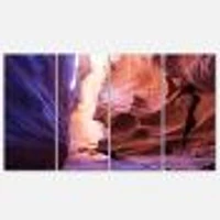 Antelope Canyon on the navajo india Canvas Wall Art Panels