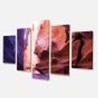 Antelope Canyon on the navajo india Canvas Wall Art Panels