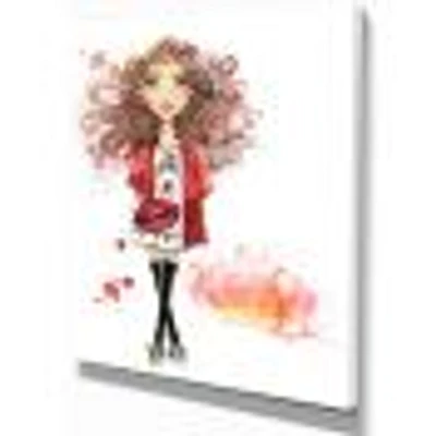 Fashionable Teenage girl  Wall Art