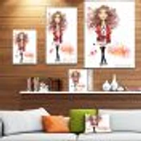 Fashionable Teenage girl  Wall Art