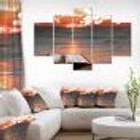 Open Bible Cloudy Sunset  Canvas Wall Art