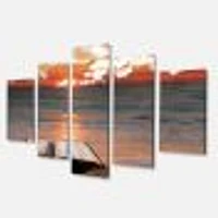 Open Bible Cloudy Sunset  Canvas Wall Art