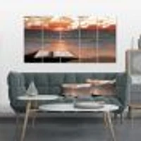 Open Bible Cloudy Sunset  Canvas Wall Art