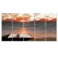 Open Bible Cloudy Sunset  Canvas Wall Art