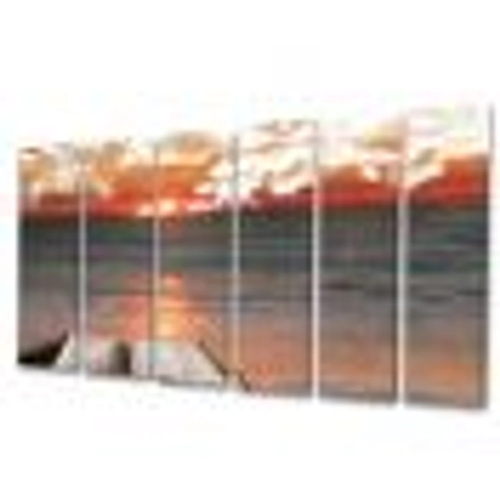 Open Bible Cloudy Sunset  Wall Art