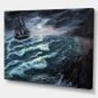 Pirate Ship Under Stormy Cloud  Wall Art