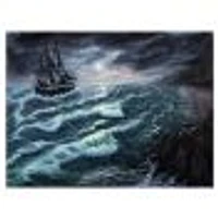 Pirate Ship Under Stormy Cloud  Wall Art