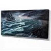 Pirate Ship Under Stormy Cloud  Wall Art